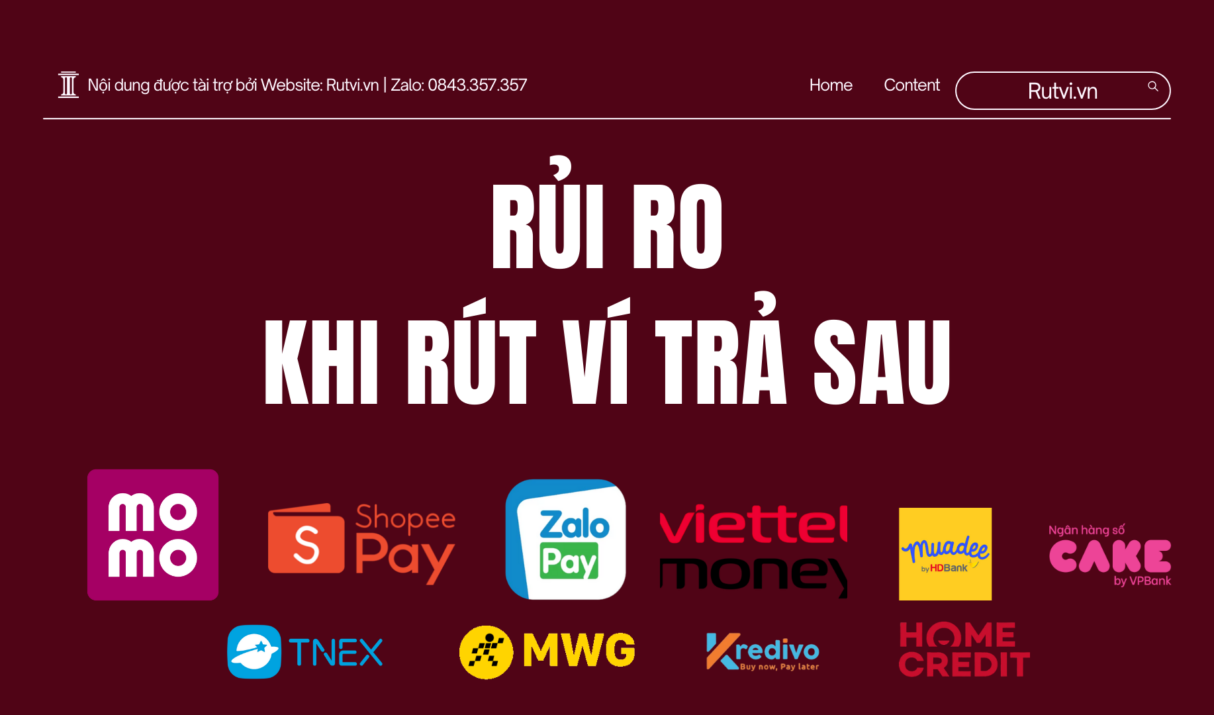 Rủi ro khi rút ví trả sau