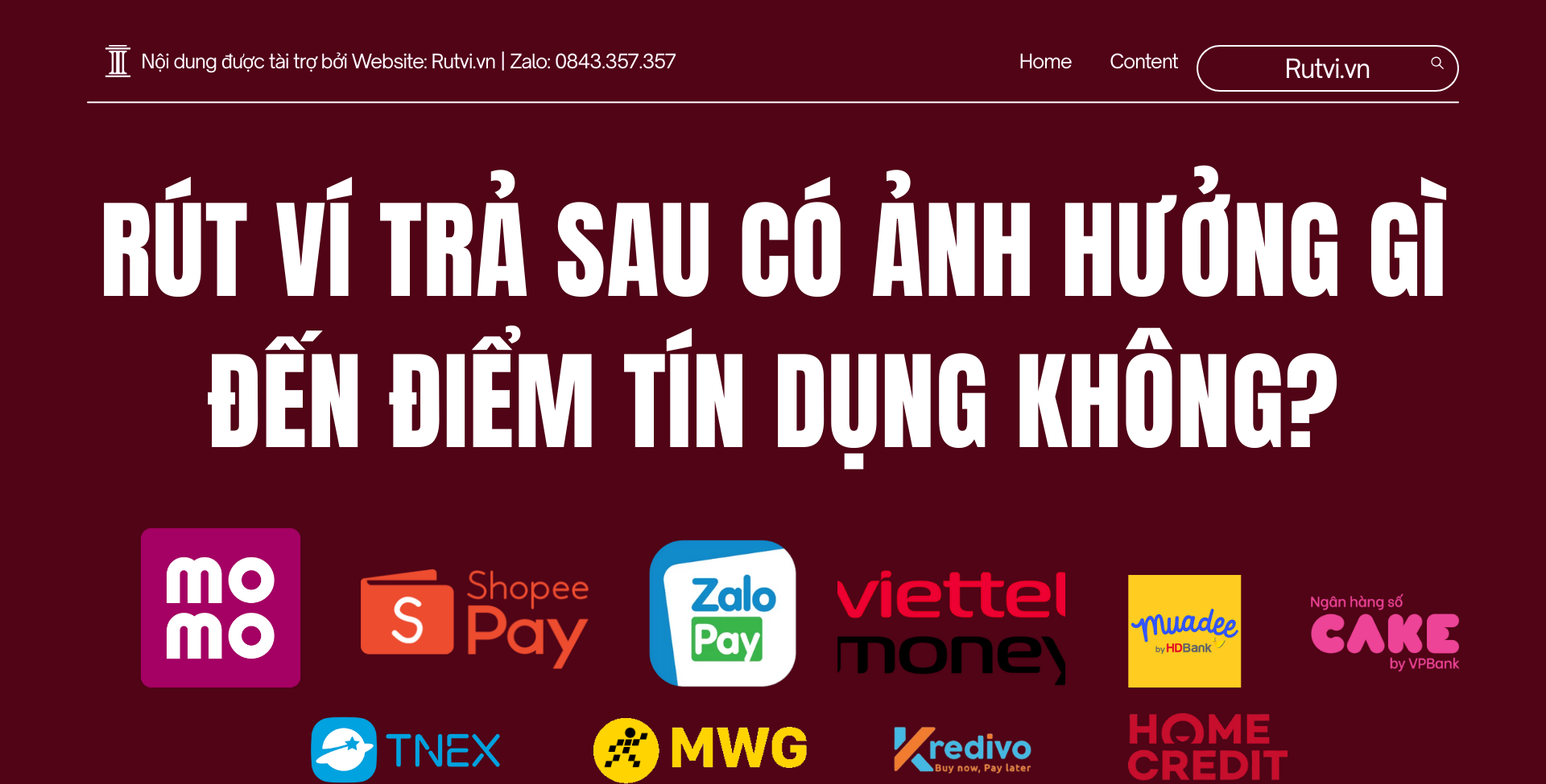 rút ví trả sau có ảnh hưởng điểm tín dụng không