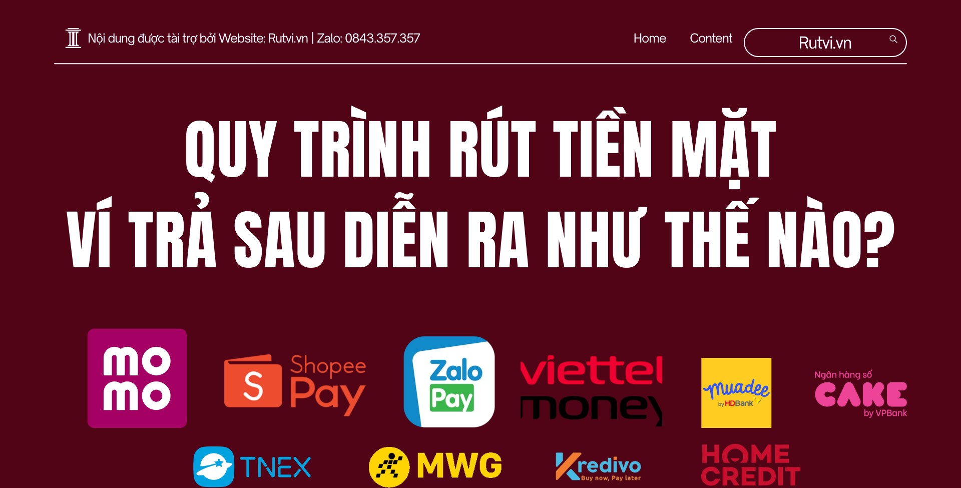 quy trình rút tiền mặt ví trả sau