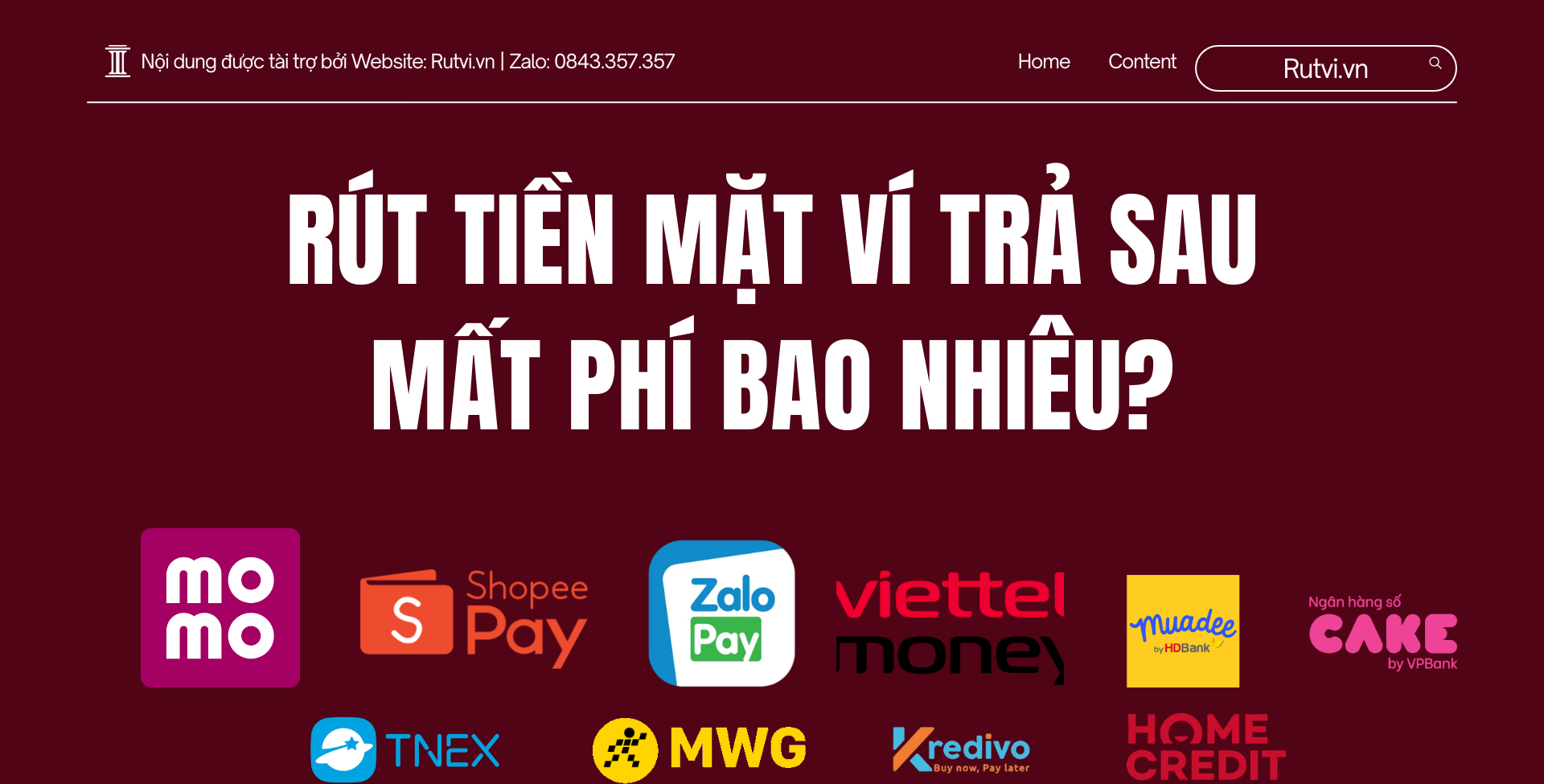 rút tiền mặt ví trả sau mất phí bao nhiêu