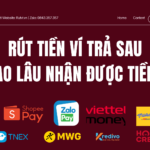 rút tiền ví trả sau bao lâu nhận được tiền