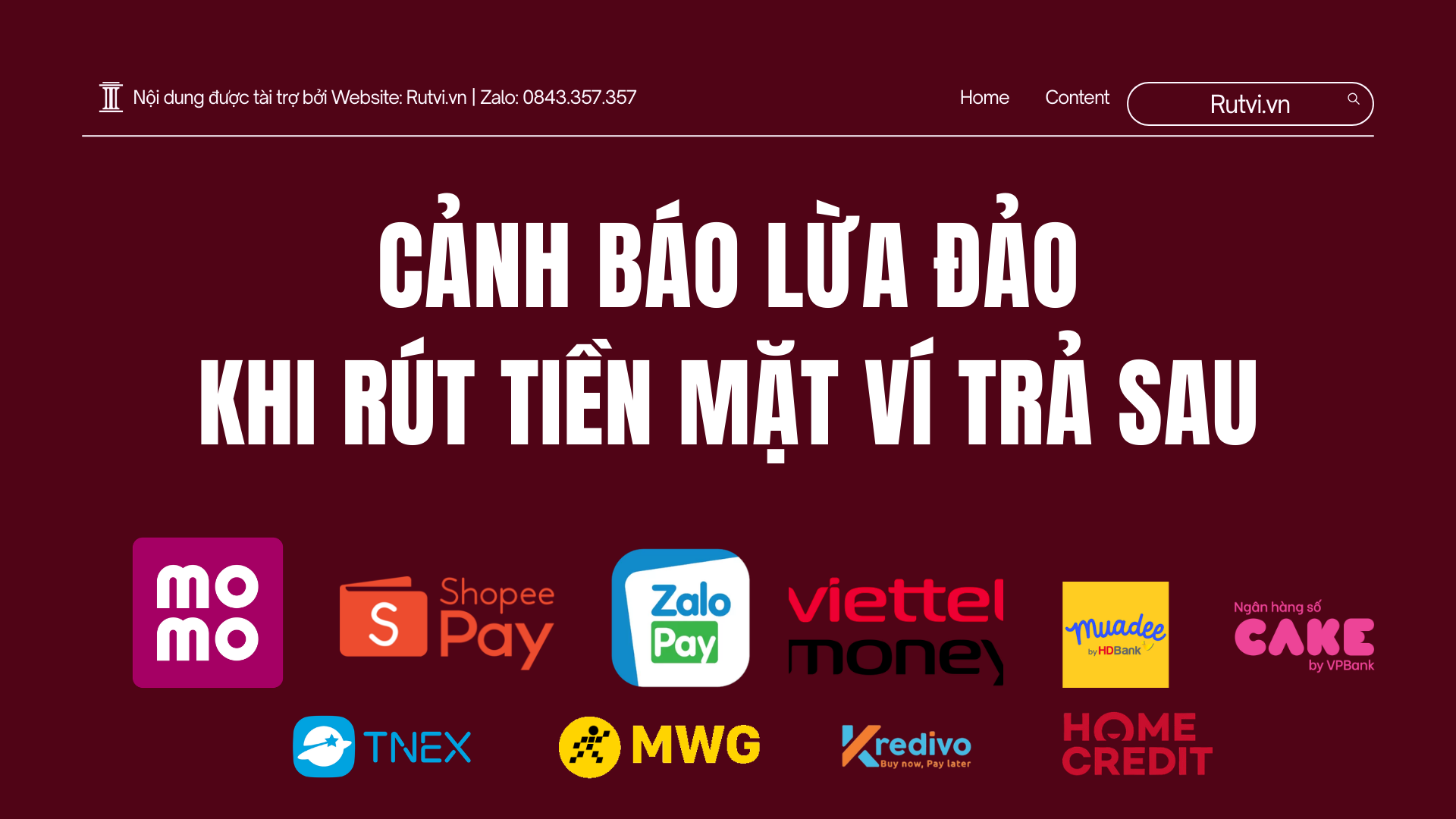 cảnh báo lừa đảo khi rút tiền mặt ví trả sau