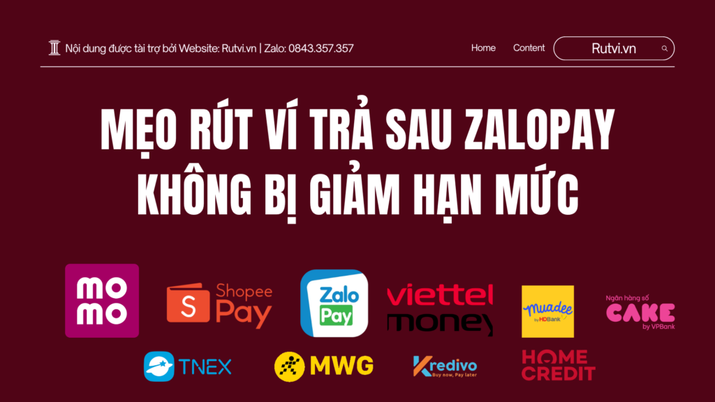 Mẹo rút ví trả sau ZaloPay không bị giảm hạn mức. Hiểu cách hệ thống đánh giá để giữ hạn mức ổn định và sử dụng lâu dài.