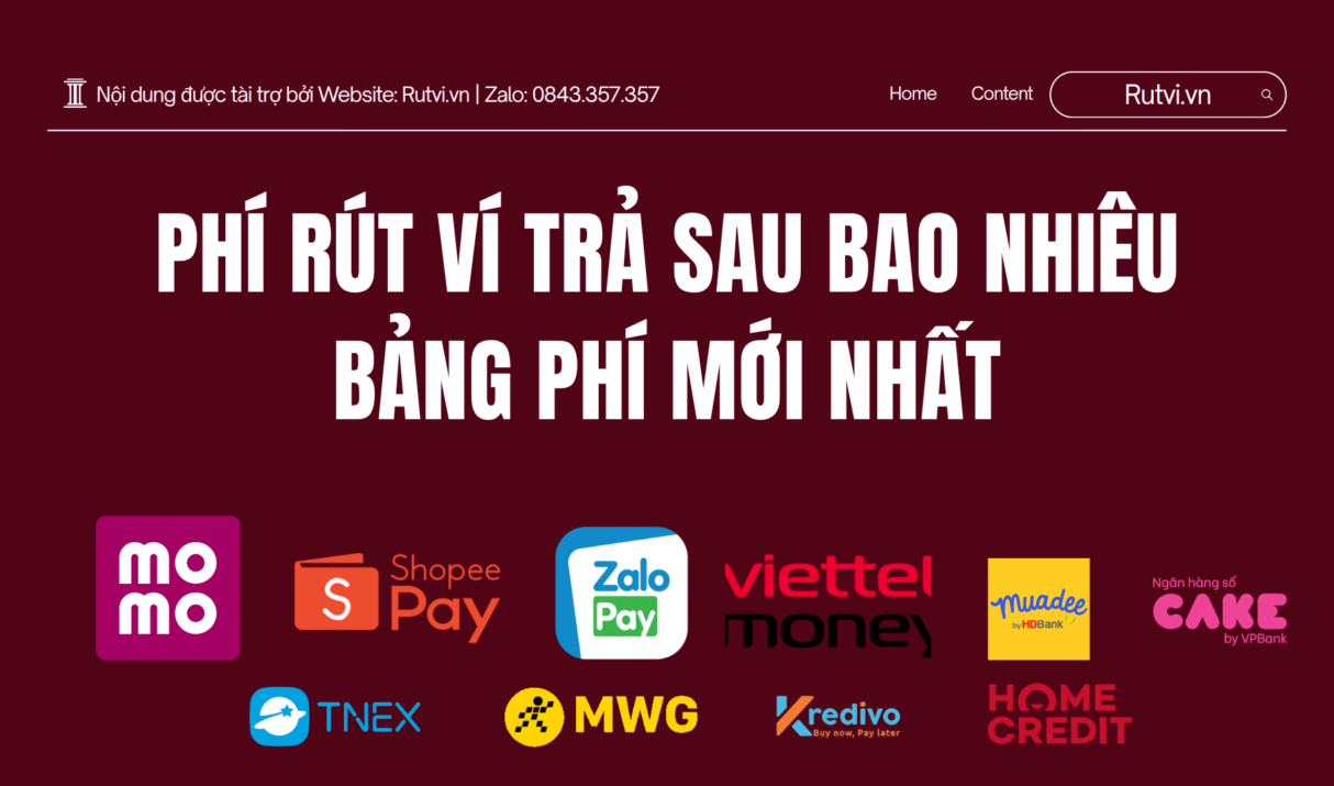 Phí Rút Ví Trả Sau MoMo, Kredivo, ZaloPay Là Bao Nhiêu? Bảng Phí Mới Nhất