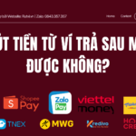Có rút tiền từ ví trả sau momo được không