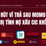 rút ví trả sau momo có bị tính nợ xấu cic không