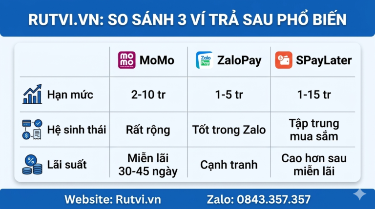 So Sánh Ví Trả Sau MoMo ZaloPay SPayLater: Nên Chọn Ví Nào?