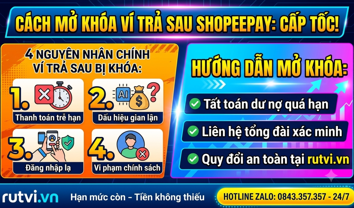 Ví Trả Sau ShopeePay Bị Khóa: 4 Nguyên Nhân Và Cách Khắc Phục Cấp Tốc