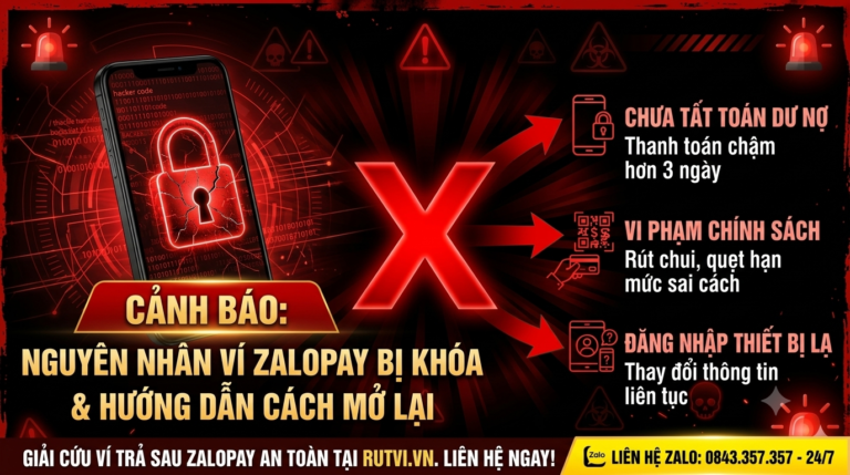 Tài khoản ví trả sau ZaloPay bị khóa hoặc báo lỗi không thể thanh toán? Khám phá 3 nguyên nhân cốt lõi và hướng dẫn cách mở lại tài khoản an toàn từ Rutvi.vn.