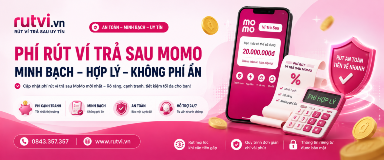 Phí Rút Ví Trả Sau MoMo Mới Nhất 2026 | Bảng Giá Rutvi.vn