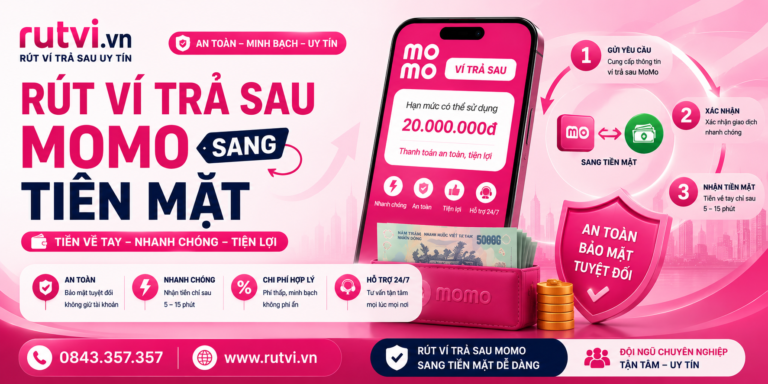 Rút Ví Trả Sau MoMo Sang Tiền Mặt