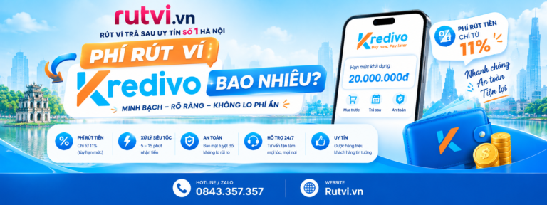 Phí Rút Ví Trả Sau Kredivo Là Bao Nhiêu? Bảng Phí Mới Nhất 2026